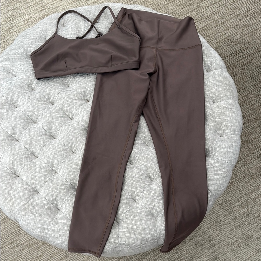 Alo yoga Brown Activewear Set